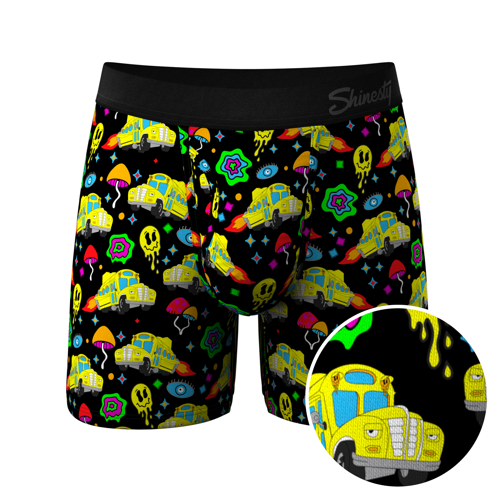 The Field Trip | School Bus Ball Hammock® Pouch Underwear With Fly - Shinesty