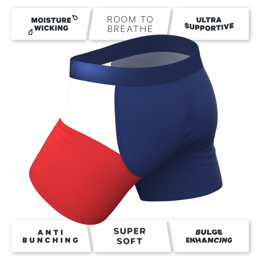 The First Rodeo | Texas Flag Ball Hammock® Pouch Underwear With Fly - Shinesty