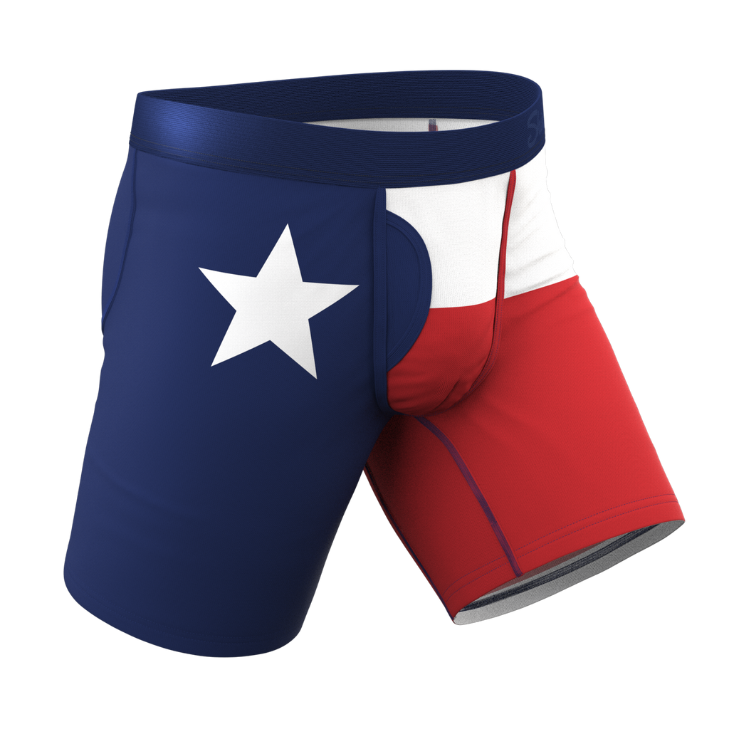 The First Rodeo | Texas Flag Ball Hammock® Boxer - Long Leg - Shinesty