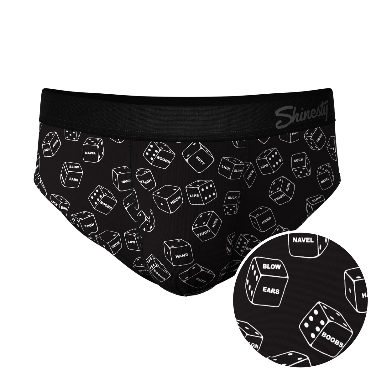 The Free For All | Glow in the Dark Dice Ball Hammock® Pouch Underwear Briefs - Shinesty