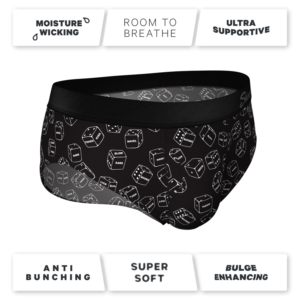 The Free For All | Glow in the Dark Dice Ball Hammock® Pouch Underwear Briefs - Shinesty