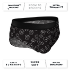 The Free For All | Glow in the Dark Dice Ball Hammock® Pouch Underwear Briefs - Shinesty