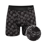 The Free For All | Glow In The Dark Dice Ball Hammock® Pouch Underwear With Fly - Shinesty