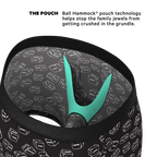 The Free For All | Glow In The Dark Dice Ball Hammock® Pouch Underwear With Fly - Shinesty