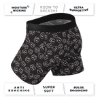 The Free For All | Glow In The Dark Dice Ball Hammock® Pouch Underwear With Fly - Shinesty