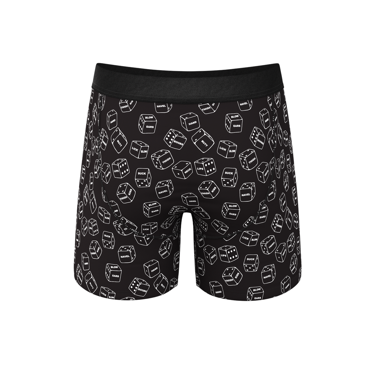 The Free For All | Glow In The Dark Dice Ball Hammock® Pouch Underwear With Fly - Shinesty