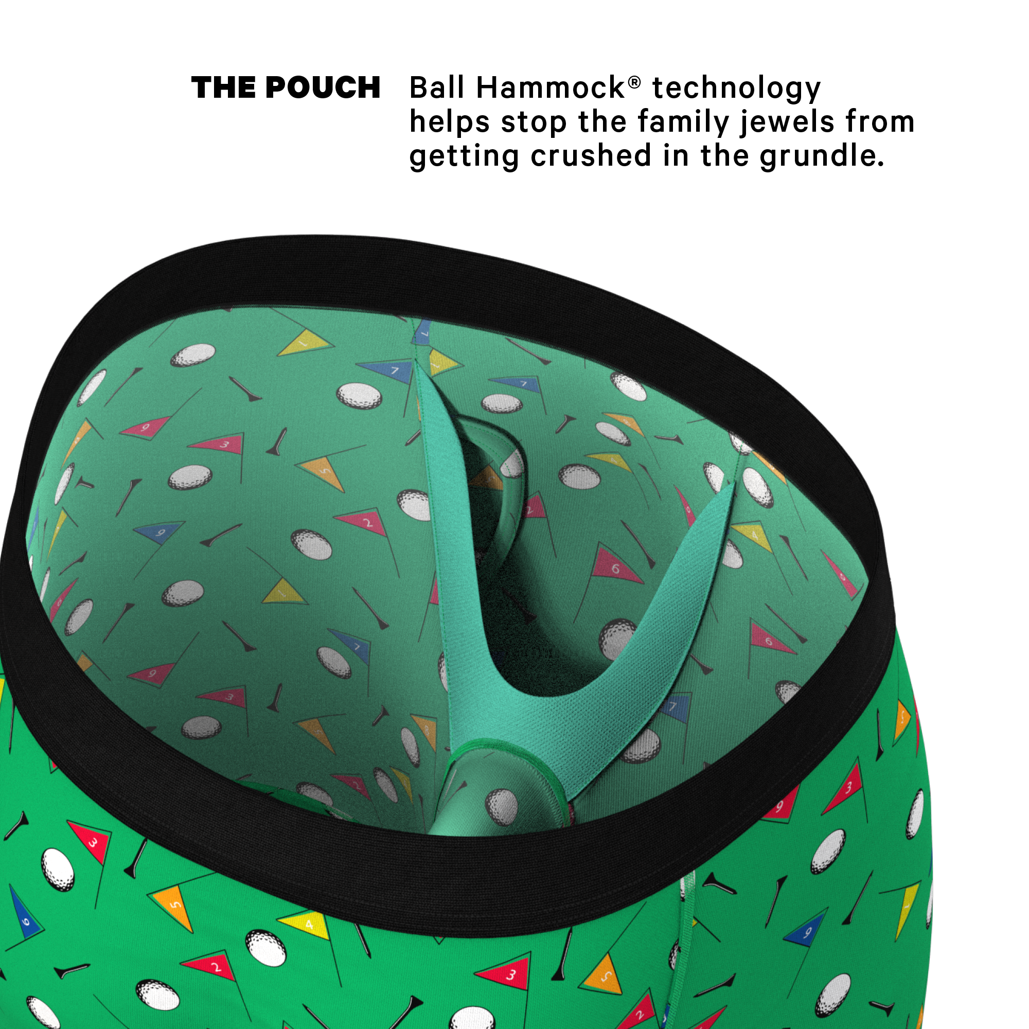 The Front Nine | Golf Ball Ball Hammock® Boxer - Long Leg - Shinesty