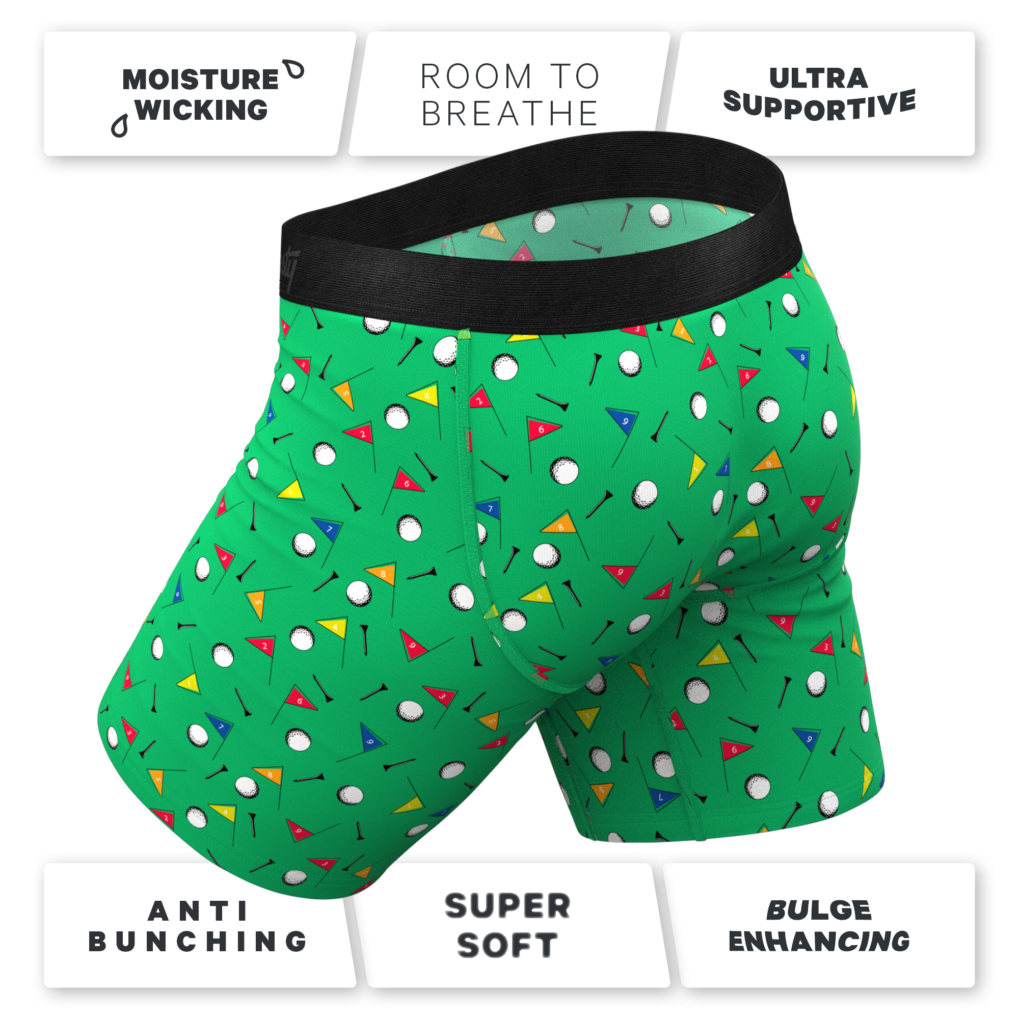 The Front Nine | Golf Ball Ball Hammock® Boxer - Long Leg - Shinesty