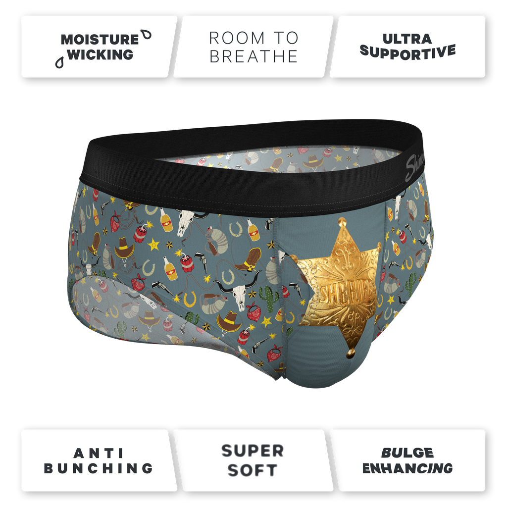 The Giddy Up | Sheriff Badge Ball Hammock® Pouch Underwear Briefs - Shinesty
