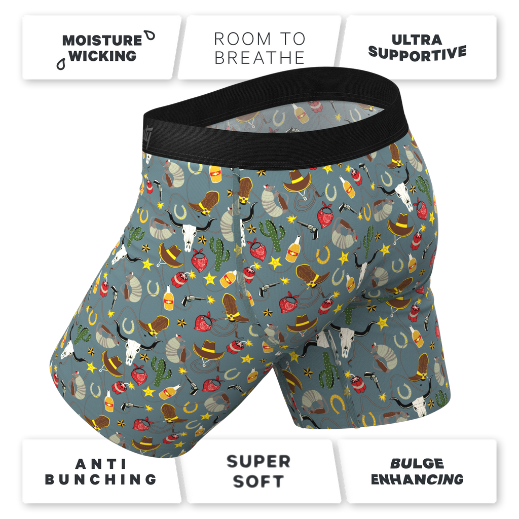The Giddy Up | Sheriff Badge Ball Hammock® Boxer - Long Leg - Shinesty