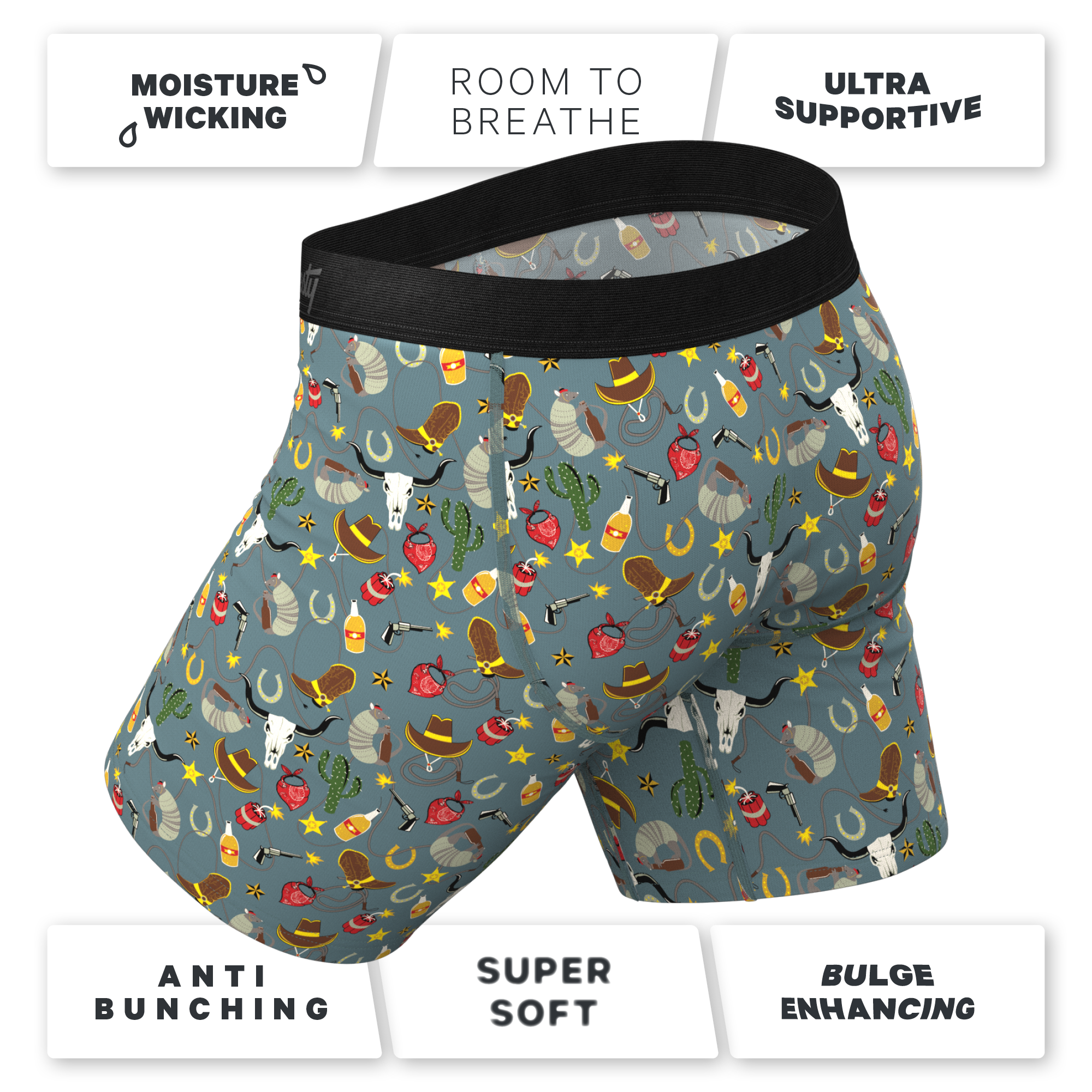 The Giddy Up | Sheriff Badge Ball Hammock® Boxer - Long Leg - Shinesty