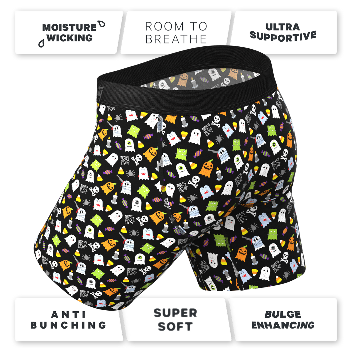 The Good Ghouls | Halloween Themed Ball Hammock® Boxer - Long Leg - Shinesty