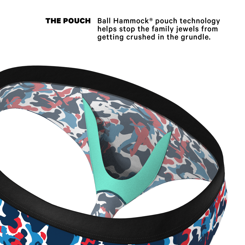 The Grand Finale | USA Camouflage Ball Hammock® Pouch Underwear Briefs - Shinesty