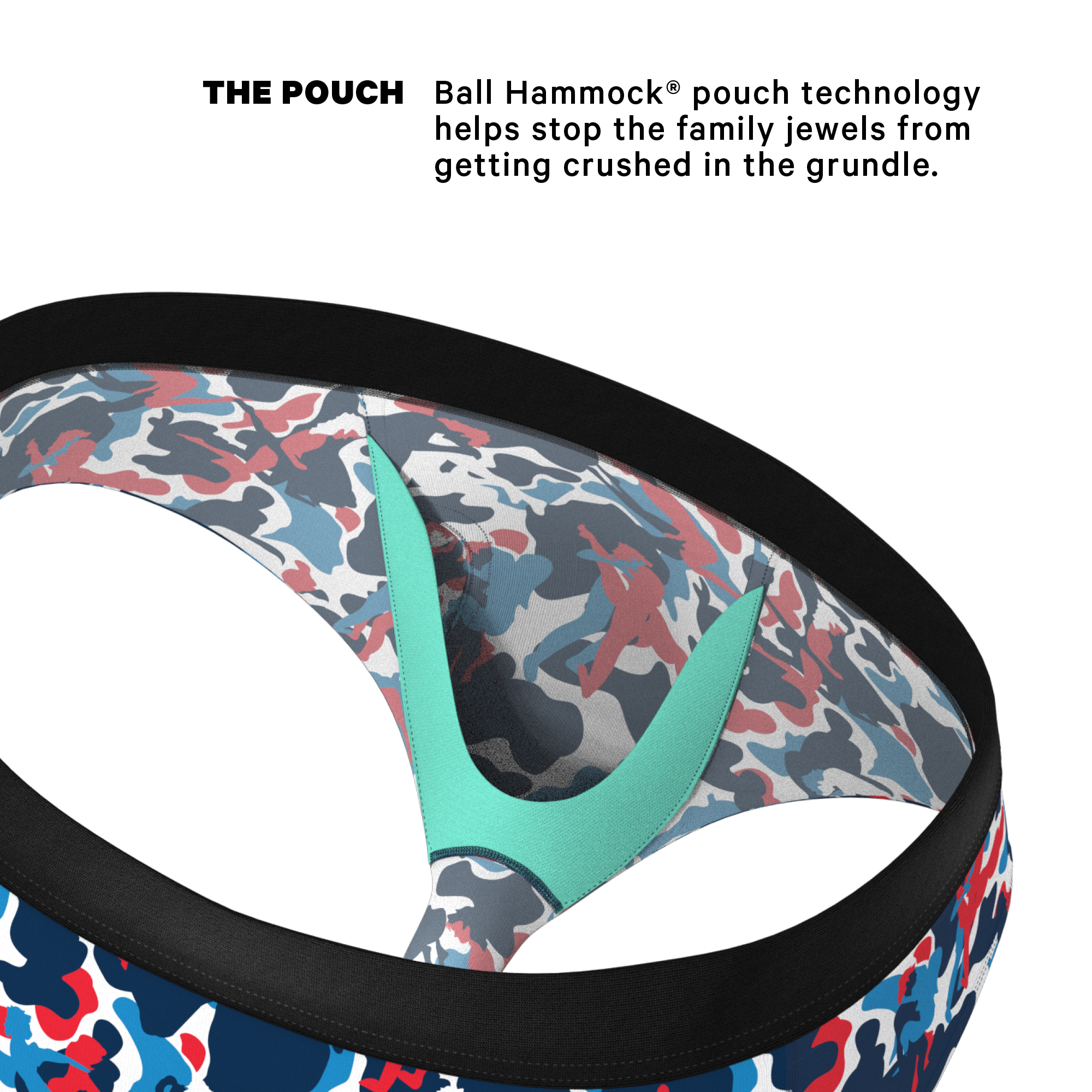 The Grand Finale | USA Camouflage Ball Hammock® Pouch Underwear Briefs - Shinesty