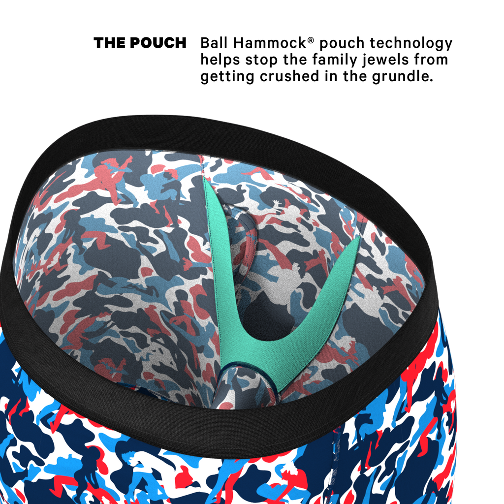 The Grand Finale | USA Camouflage Ball Hammock® Boxer - Long Leg - Shinesty
