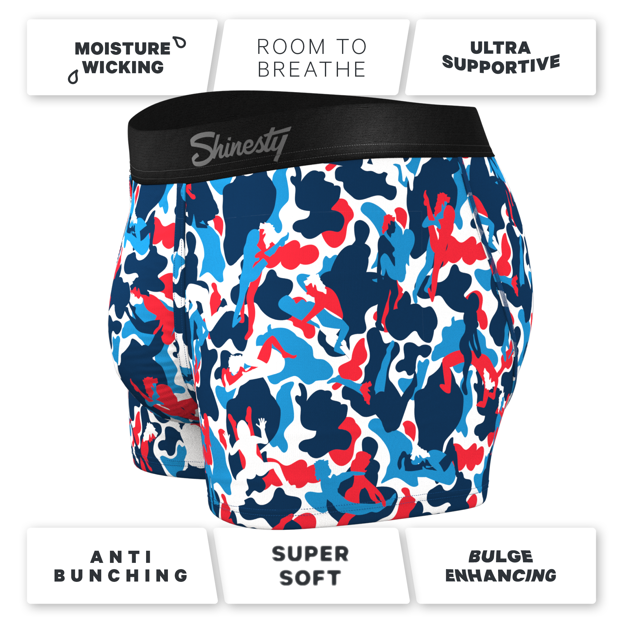 The Grand Finale | USA Camouflage Ball Hammock® Pouch Trunk Underwear - Shinesty