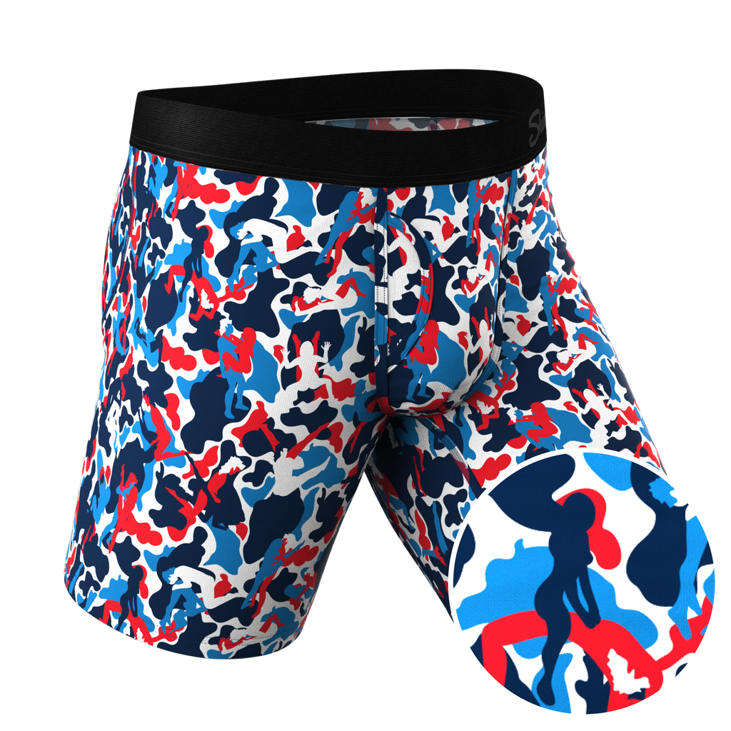 The Grand Finale | USA Camouflage Ball Hammock® Boxer - Long Leg - Shinesty