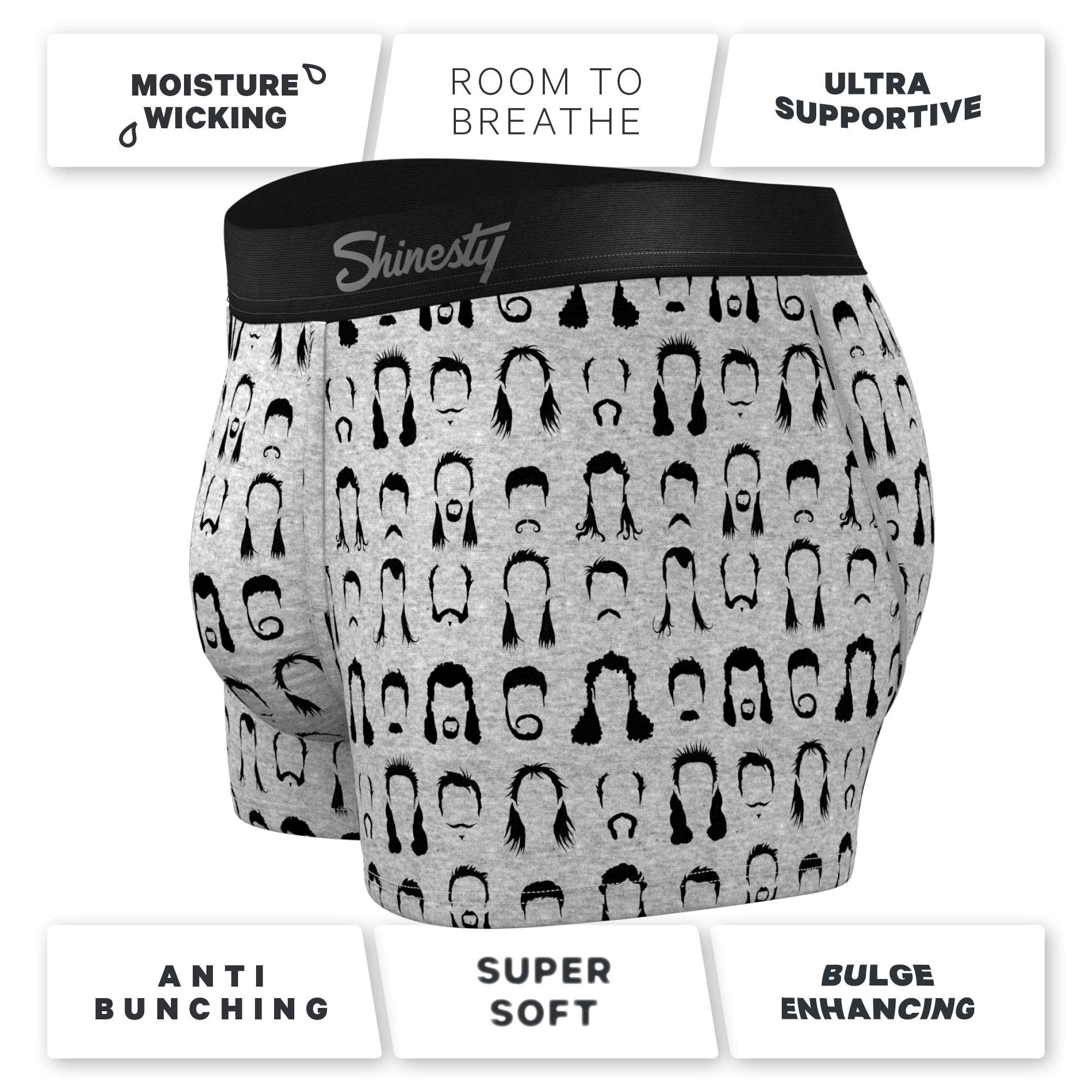 The Hair Down There | Mullet Ball Hammock® Pouch Trunks Underwear - Shinesty