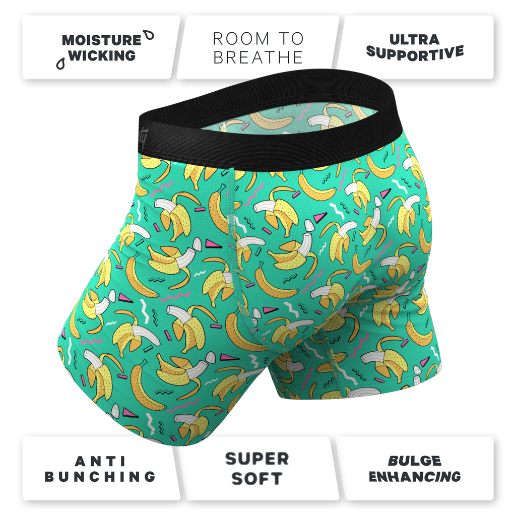 The Health Class | Retro Banana Ball Hammock® Pouch Underwear With Fly - Shinesty