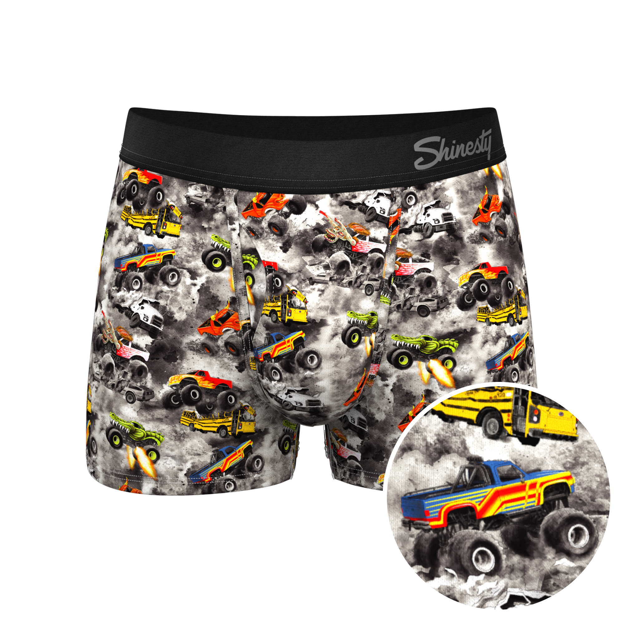 The Here Be Monsters | Monster Truck Ball Hammock® Pouch Trunks Underwear - Shinesty