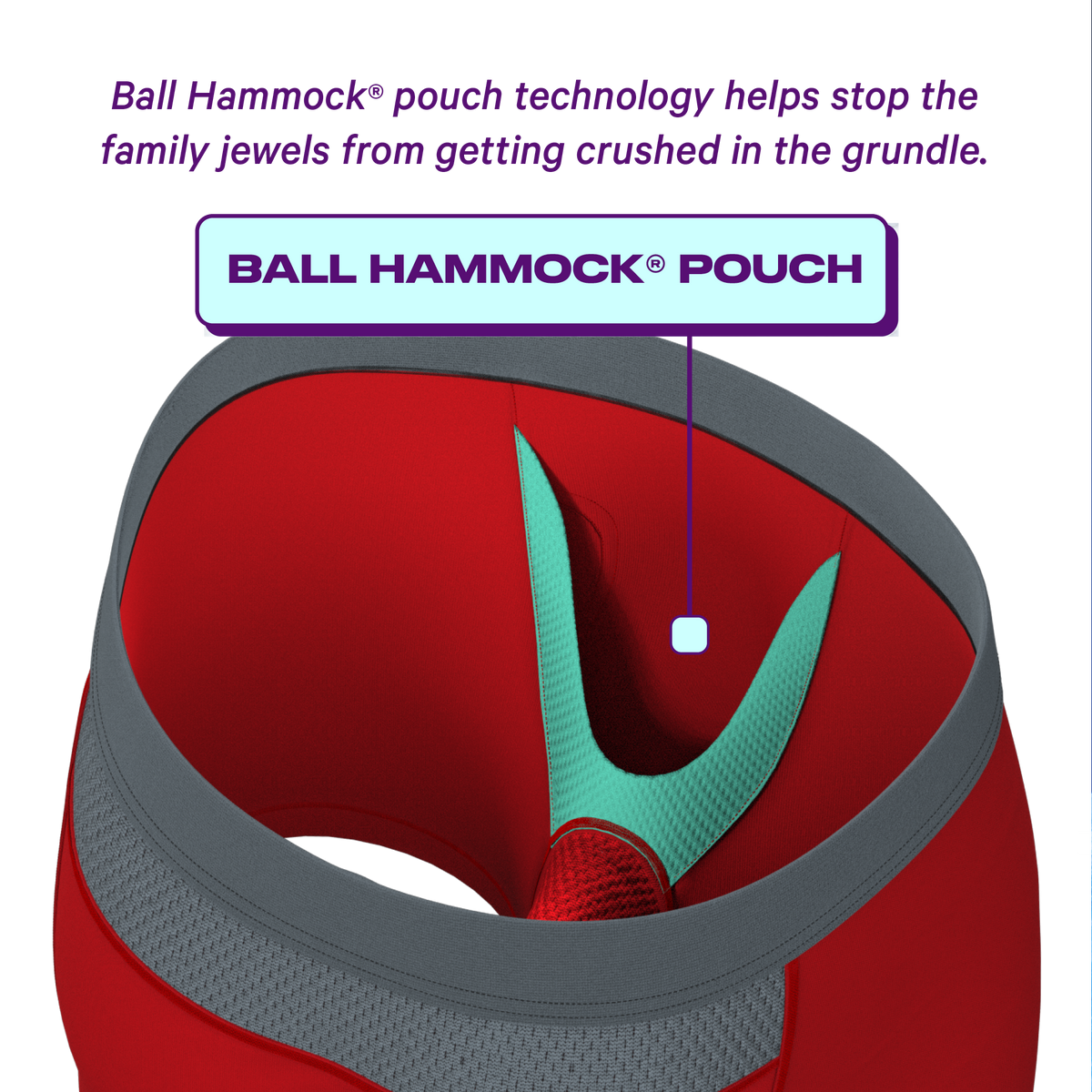 The High Caliber | Red paradICE™ Cooling Ball Hammock® Pouch Underwear - Shinesty