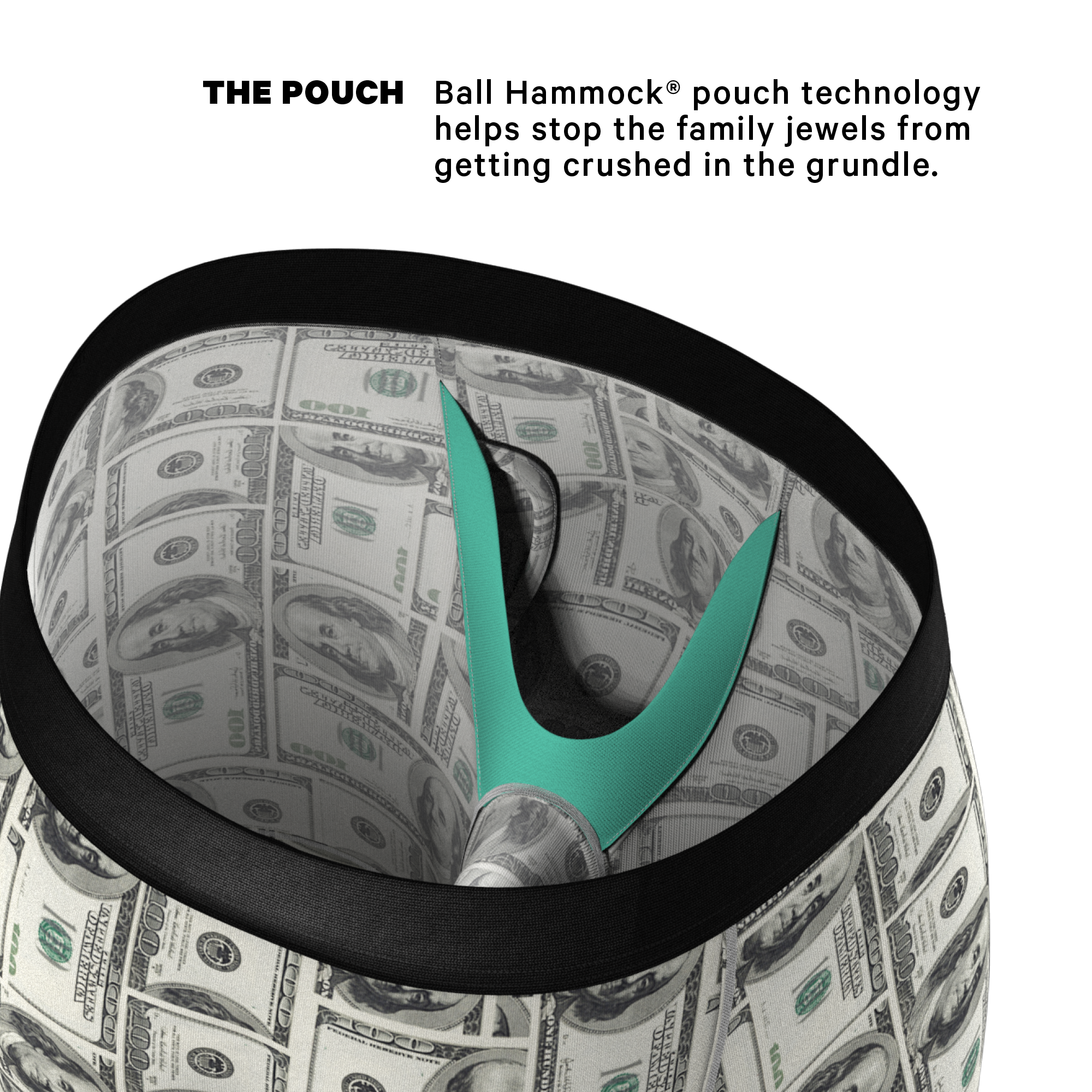 The High Roller | Money Ball Hammock® Boxer - Long Leg - Shinesty