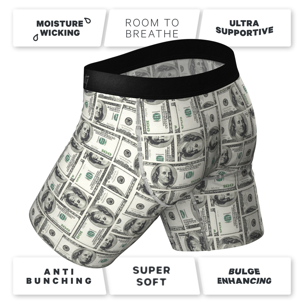 The High Roller | Money Ball Hammock® Boxer - Long Leg - Shinesty