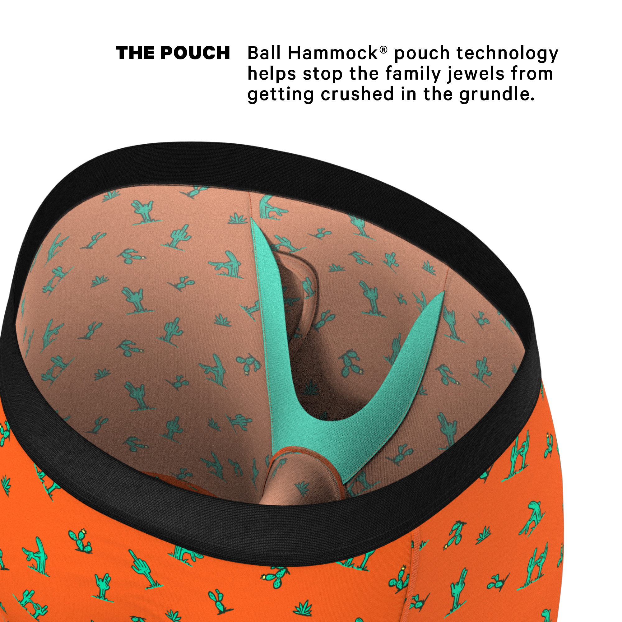 The Hokey Pokey | Cactus Ball Hammock® Boxer - Long Leg - Shinesty