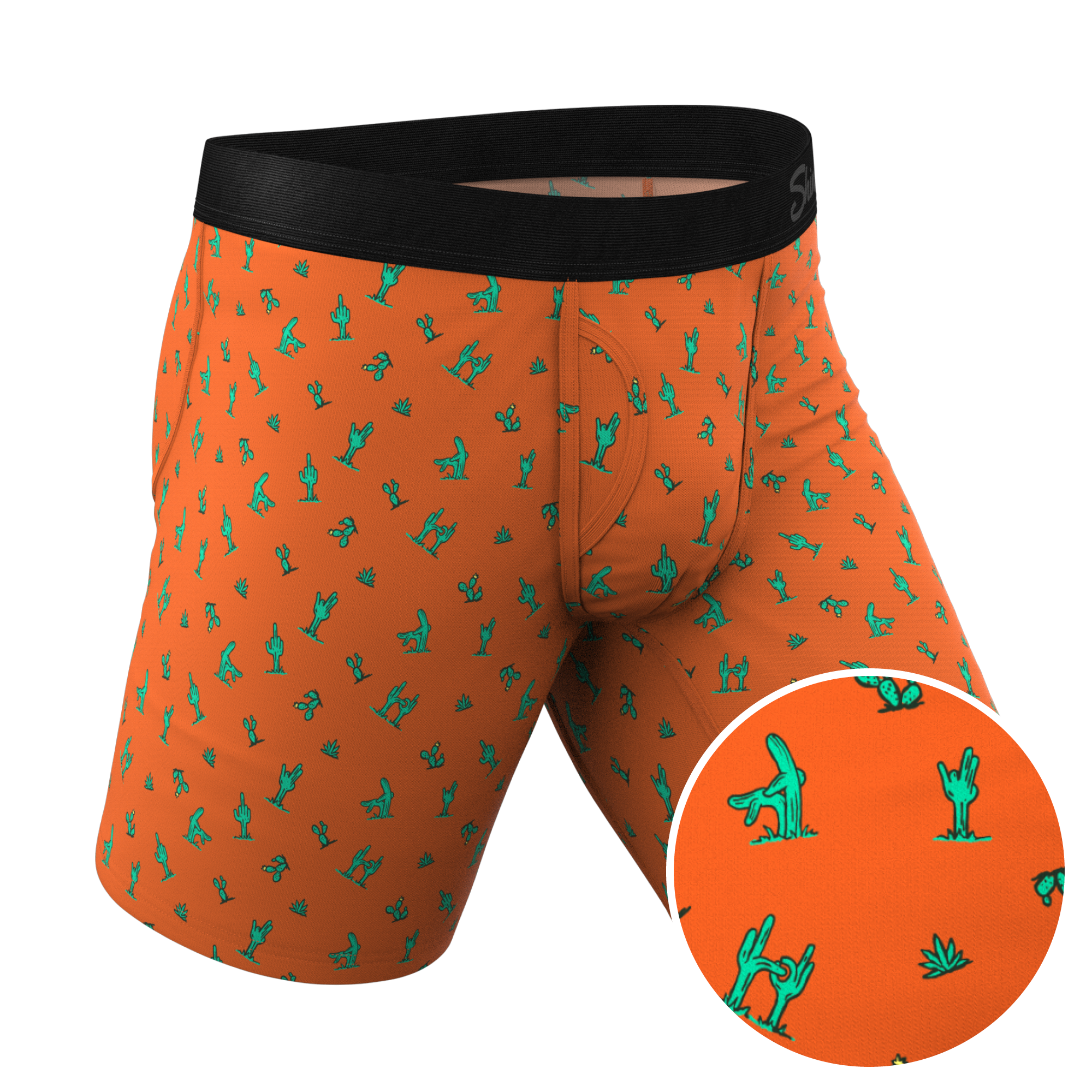 The Hokey Pokey | Cactus Ball Hammock® Boxer - Long Leg - Shinesty