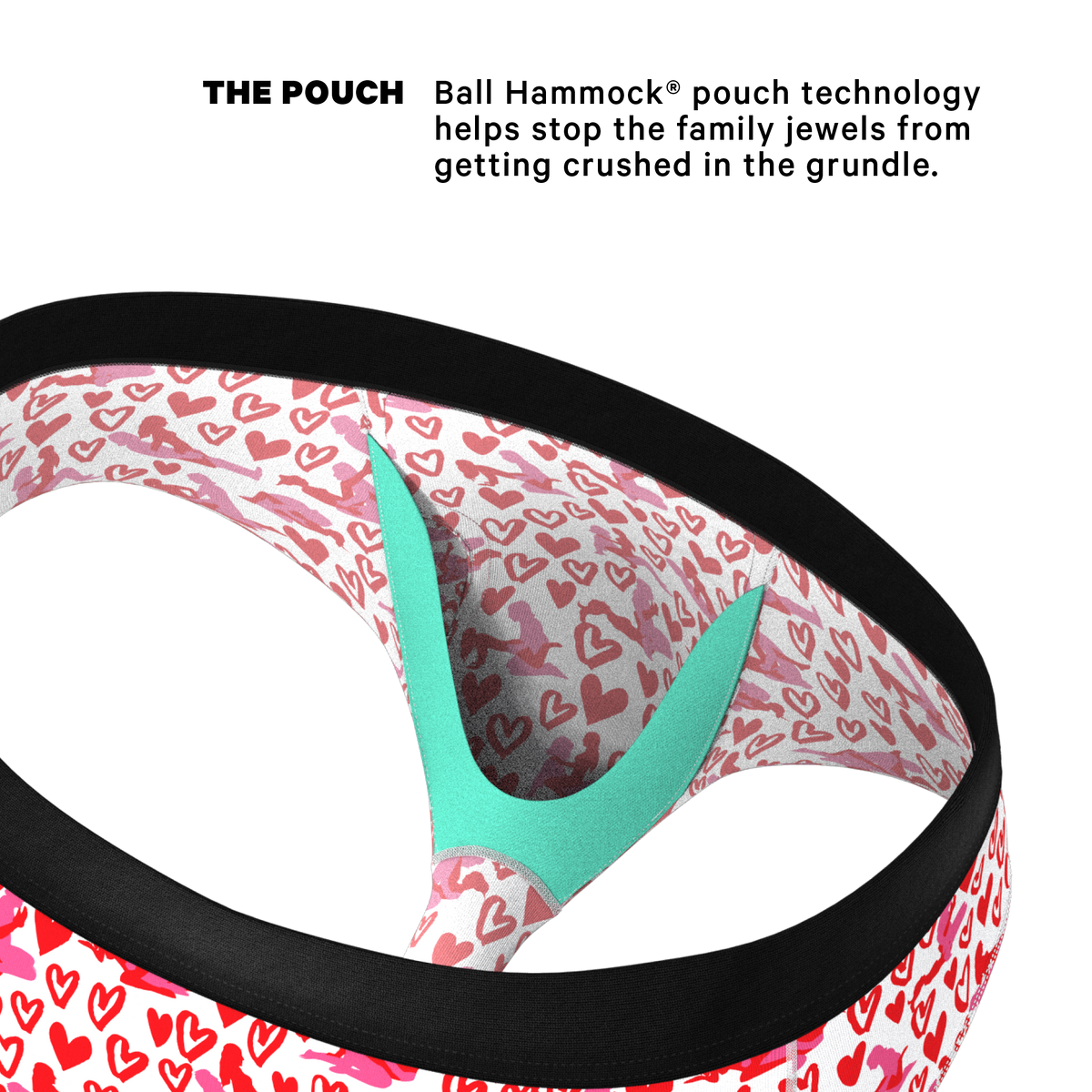 The Hot-Blooded Handbook | Valentines Ball Hammock® Pouch Underwear Briefs - Shinesty