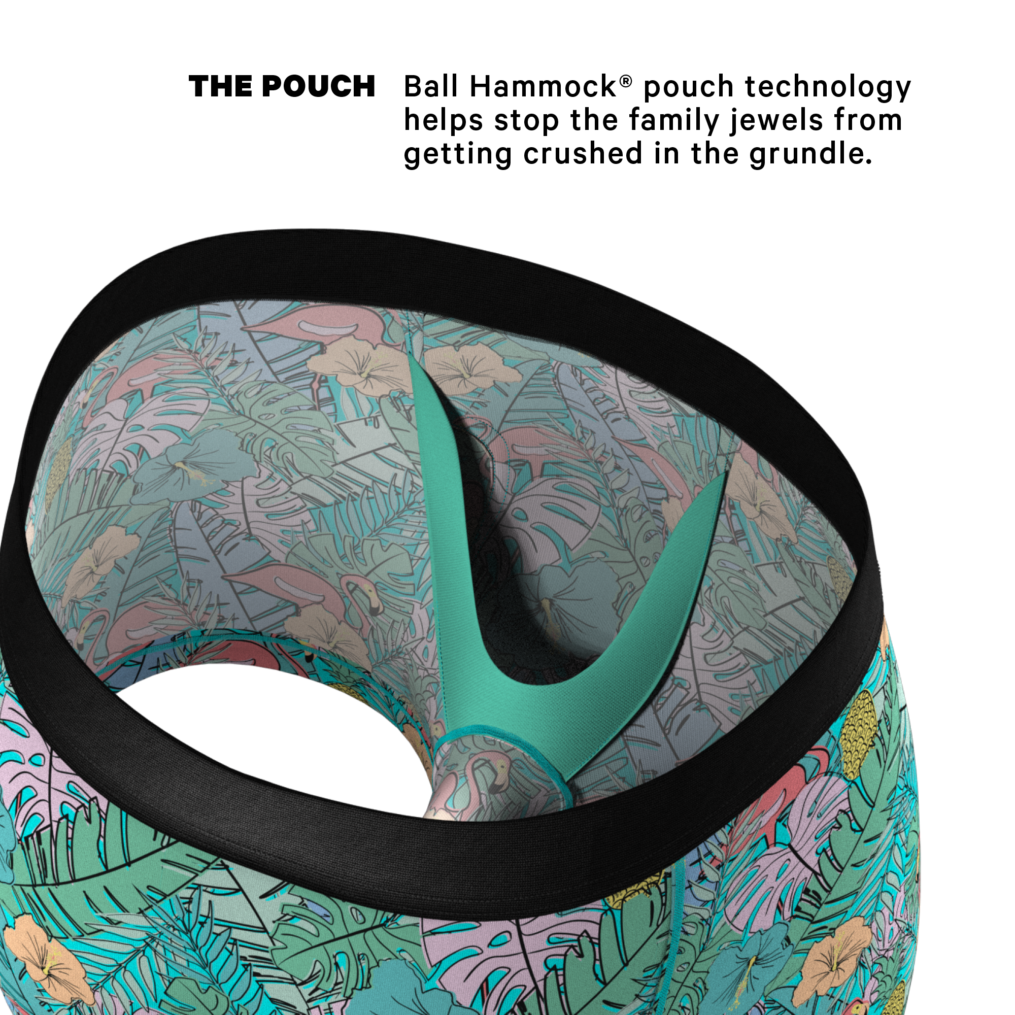 The Hot Tropic | Tropical Flamingo Ball Hammock® Pouch Trunks Underwear - Shinesty