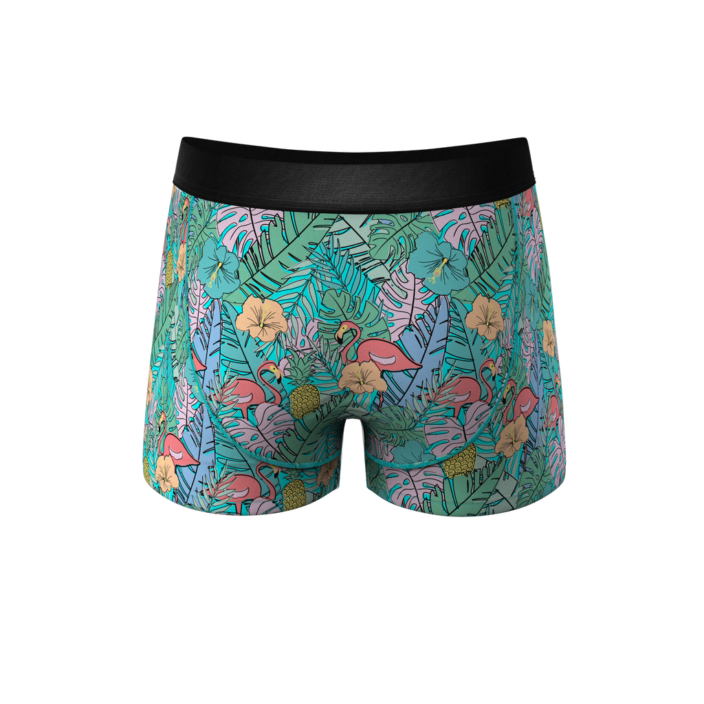 The Hot Tropic | Tropical Flamingo Ball Hammock® Pouch Trunks Underwear - Shinesty