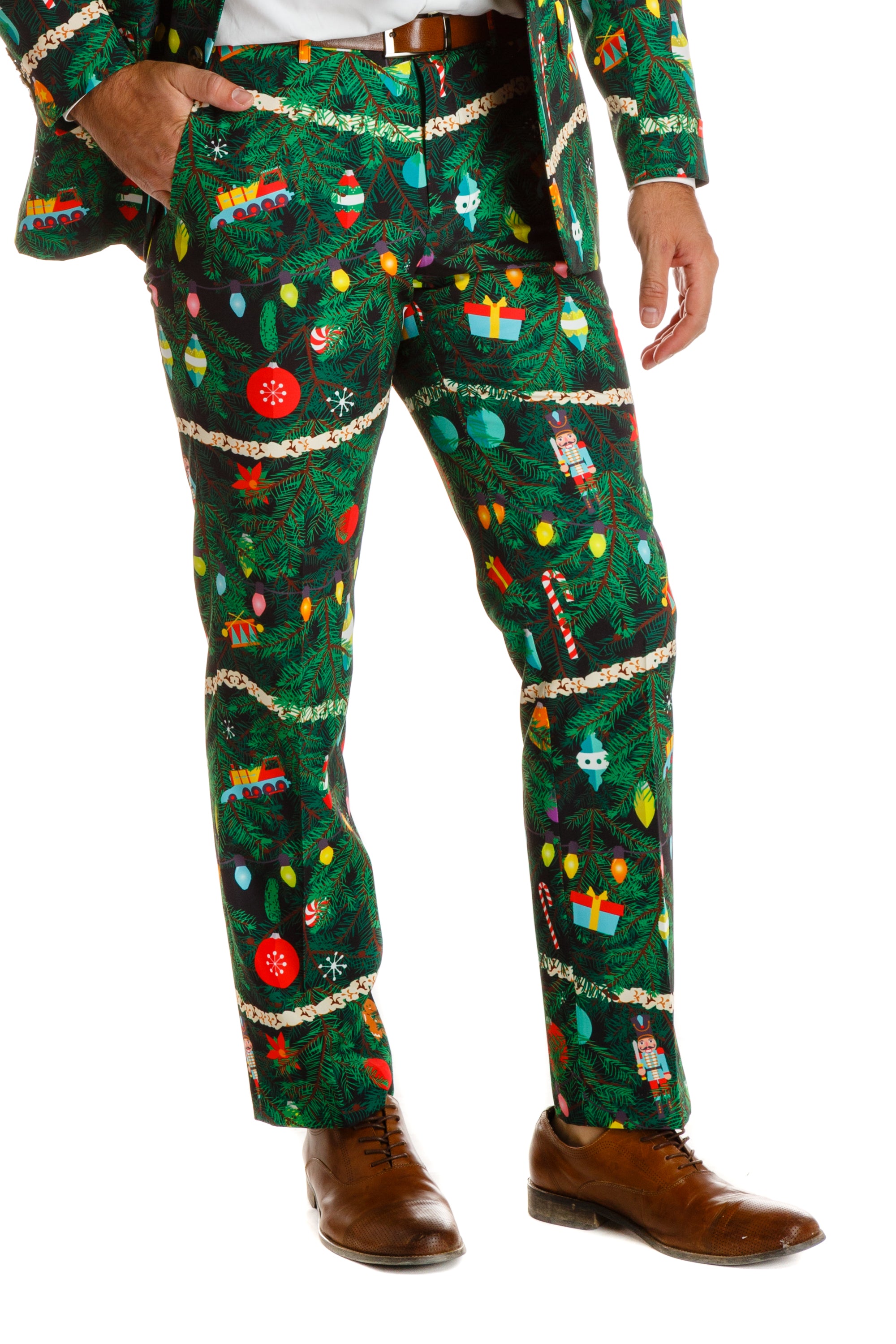 The Christmas Tree Camo | Men's Christmas Tree Print Pants - Shinesty