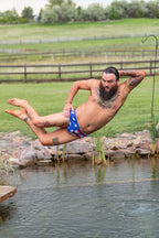 The Unsurpassed Summer Ass | American Flag Swim Brief - Shinesty