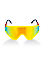 The Revo | Yellow and Red Mirrored Macho Polarized Sunglasses - Shinesty
