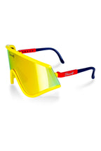 The Revo | Yellow and Red Mirrored Macho Polarized Sunglasses - Shinesty