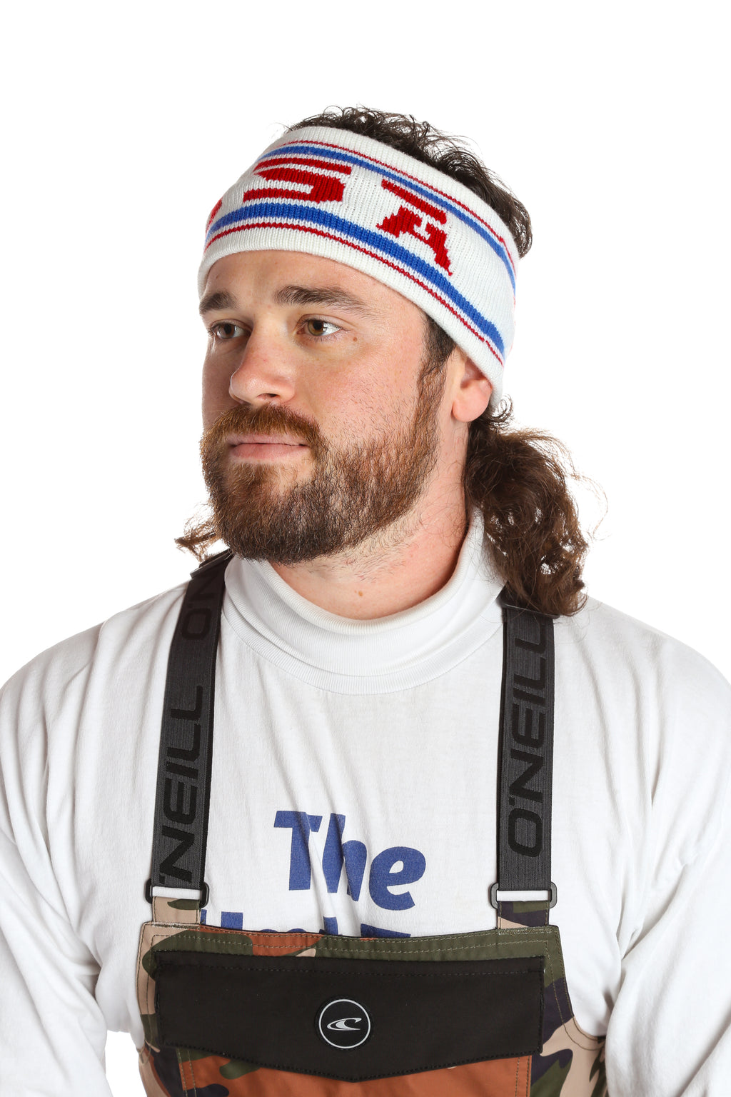 The Salt Lake | White USA Ski Headband - Shinesty