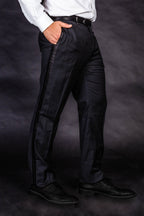 The Classics | Black Tuxedo Pants - Shinesty