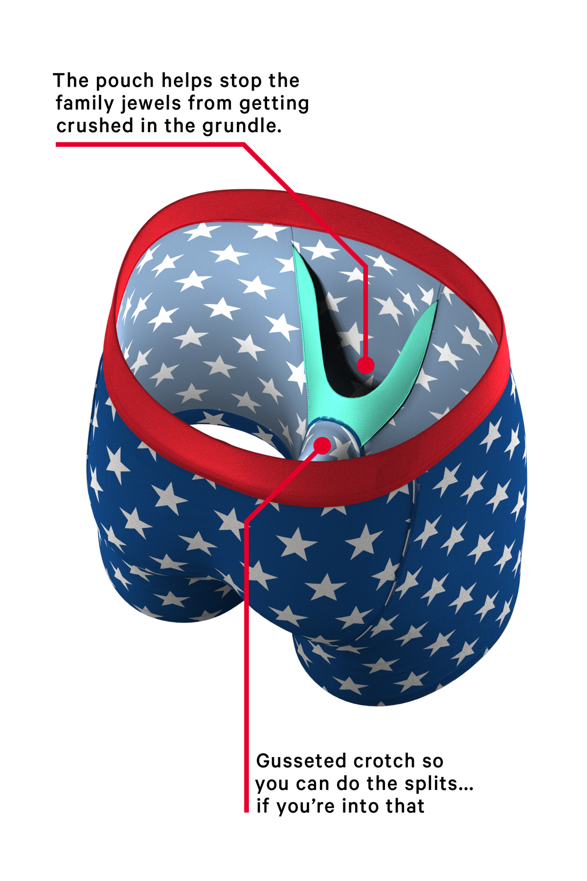 The Inferno | Torch and Flag Ball Hammock® Pouch Underwear - Shinesty