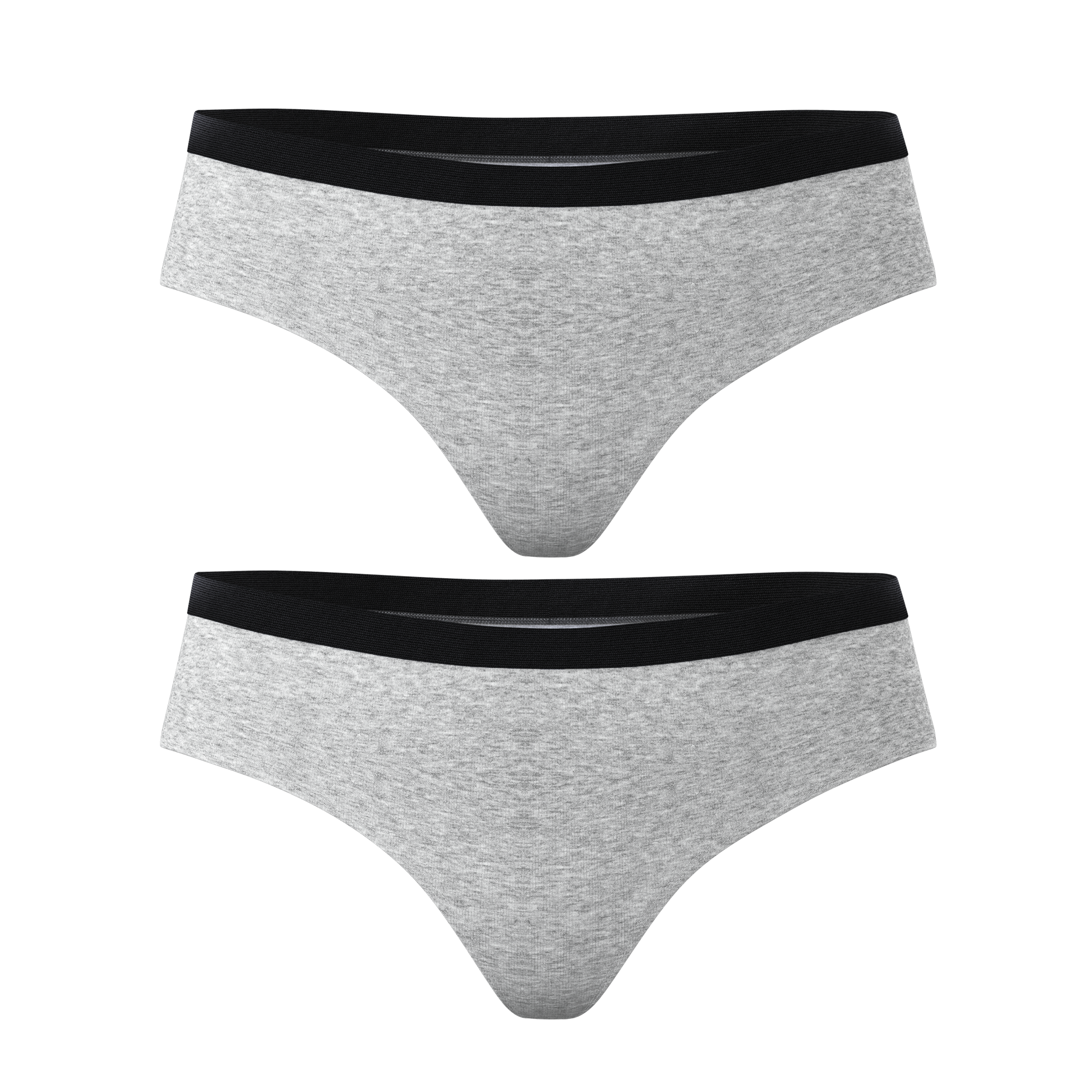 The Intramural Champ | Heather Grey Cheeky Underwear Couples Matching 2 Pack - Shinesty