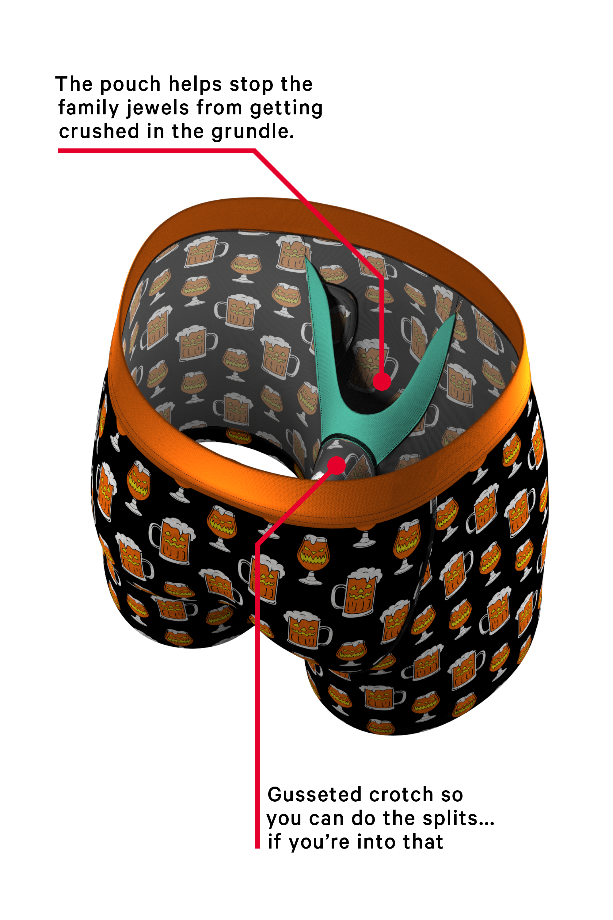 The Jack O Lager | Halloween Beer Ball Hammock® Pouch Underwear With Fly - Shinesty