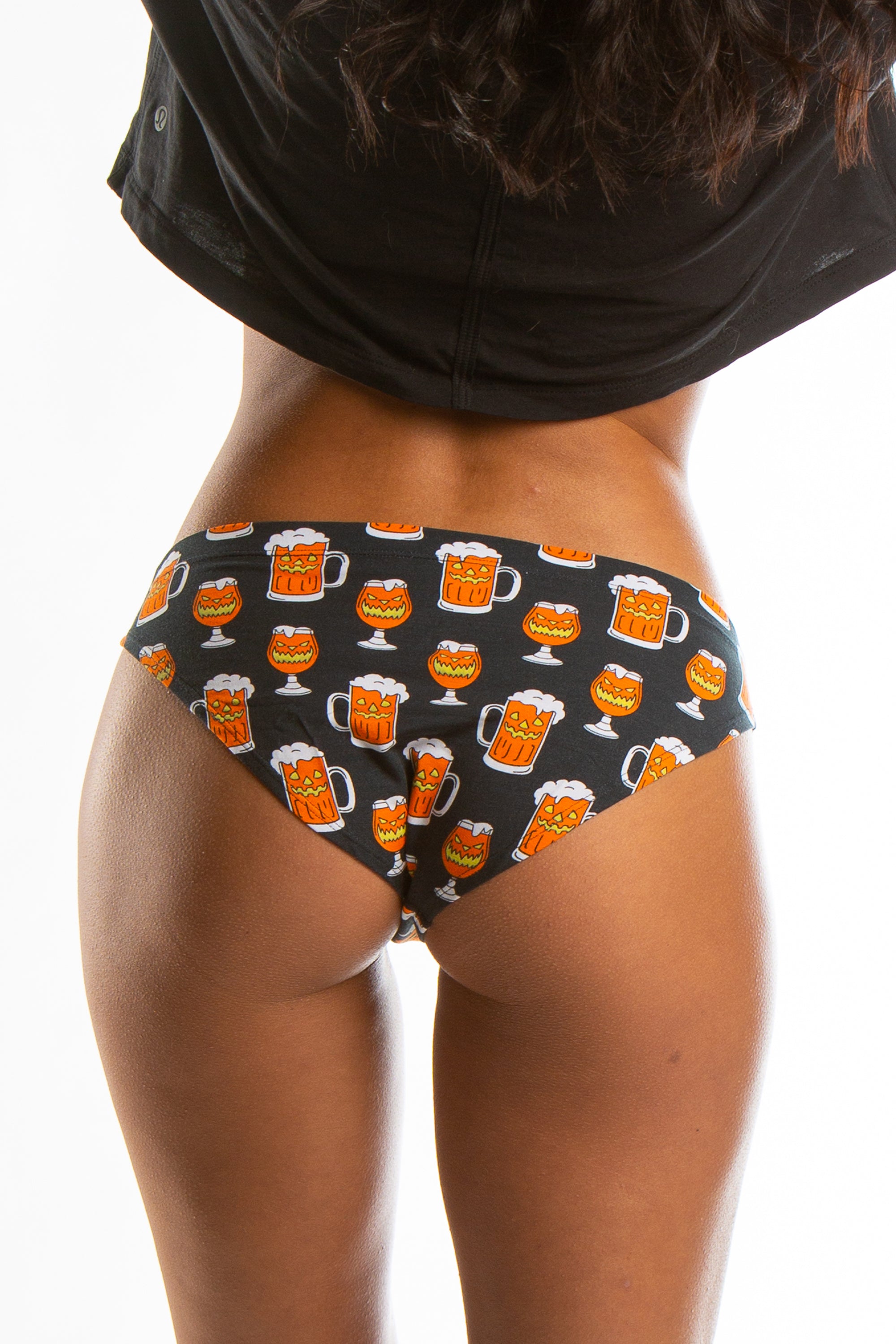 The Jack O Lager | Glow In The Dark Halloween Beer Modal Bikini Underwear - Shinesty