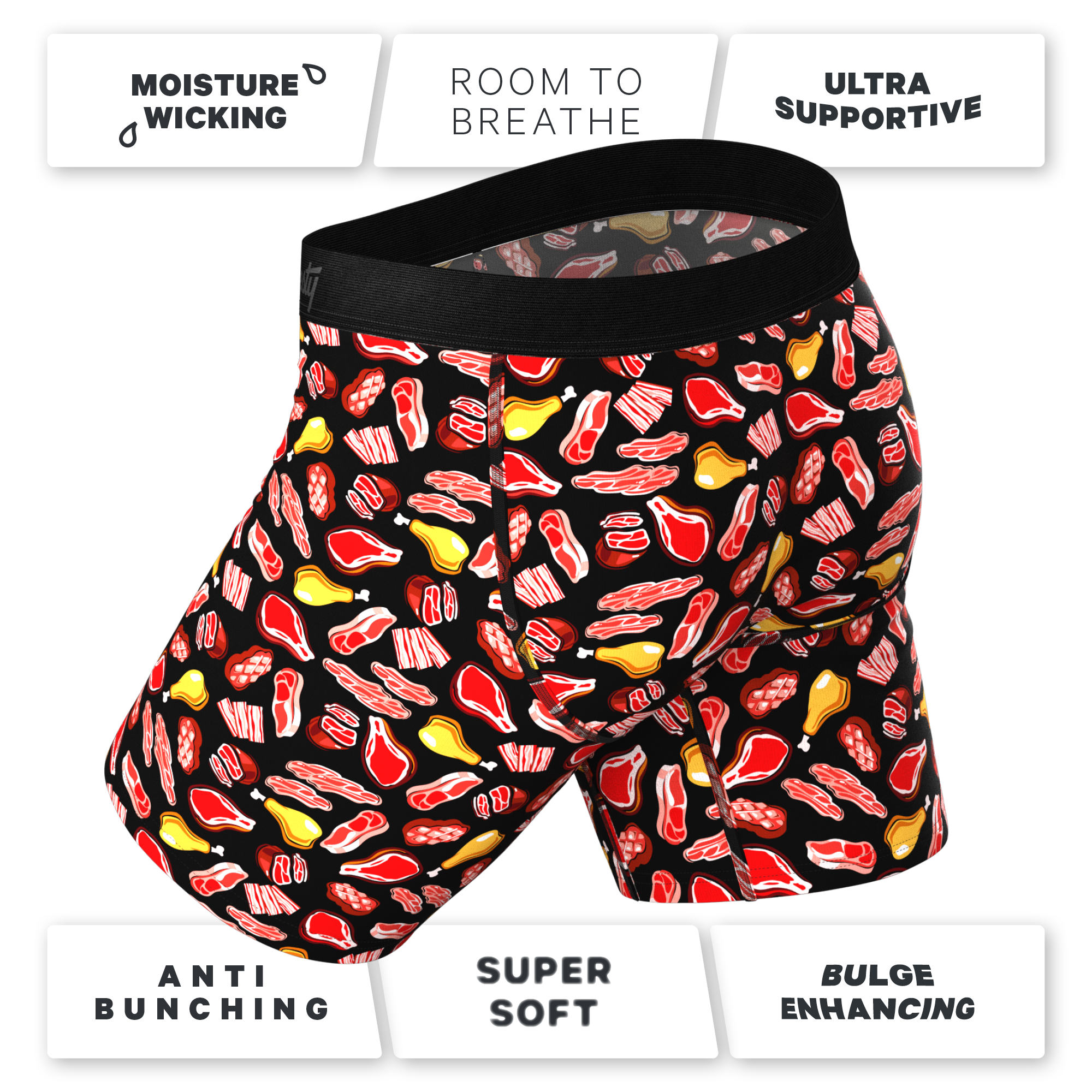The Juicy Loins | Meat Ball Hammock® Boxer - Long Leg - Shinesty