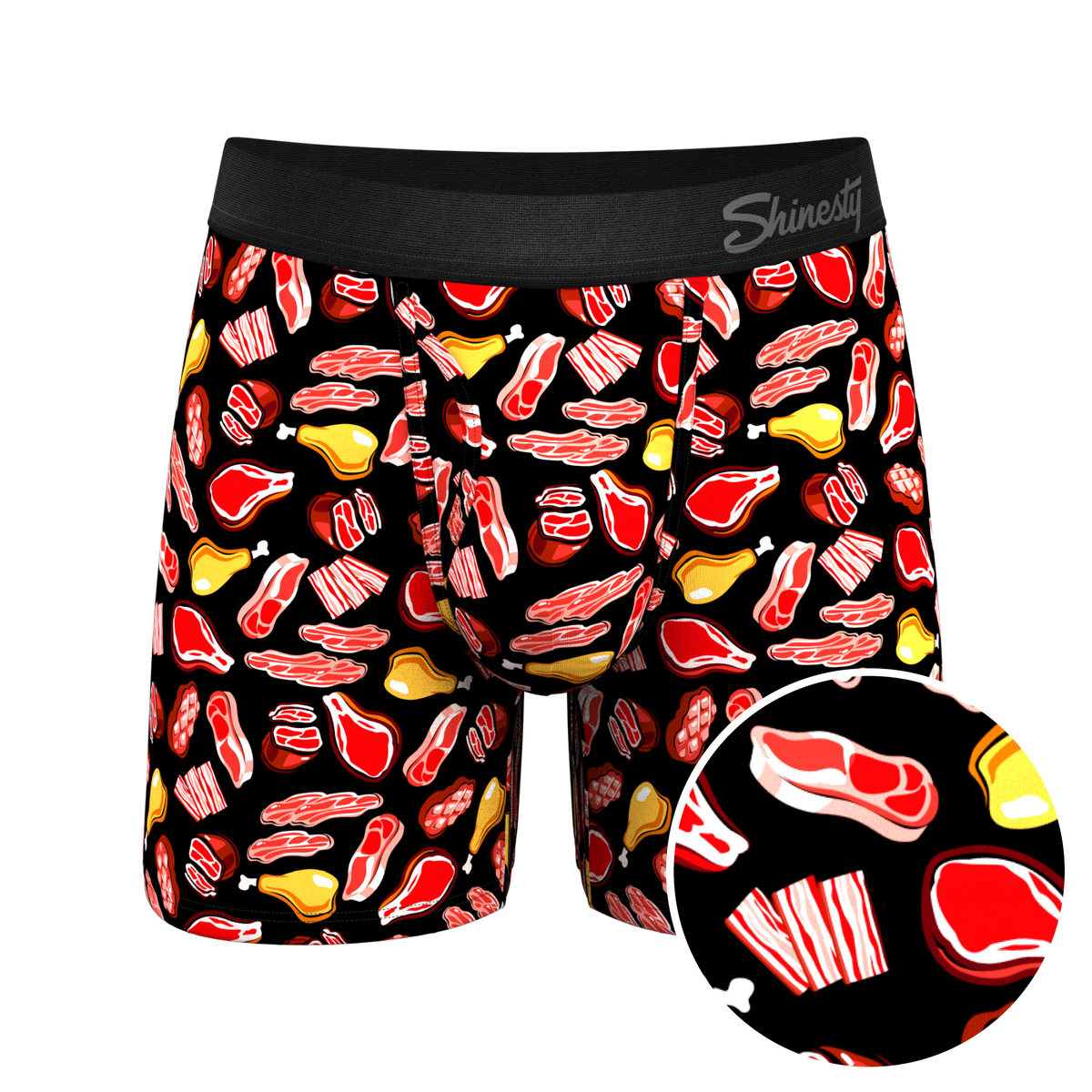 The Juicy Loins | Meat Ball Hammock® Pouch Underwear With Fly - Shinesty