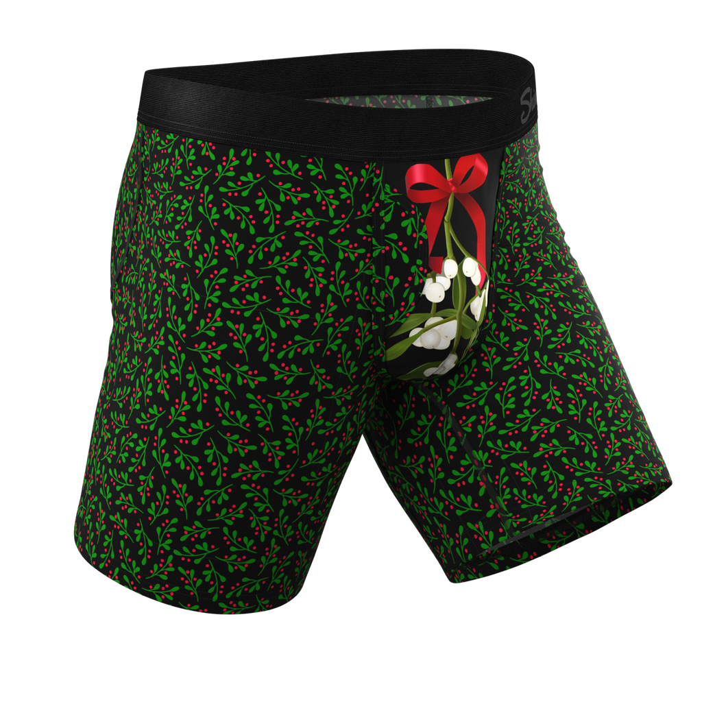 The Kiss Me There | Mistletoe Ball Hammock® Boxer - Long Leg - Shinesty