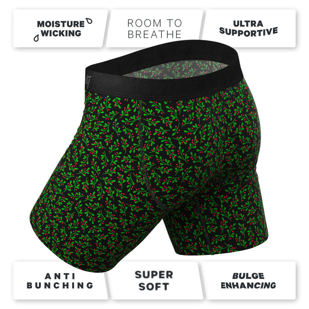 The Kiss Me There | Mistletoe Ball Hammock® Boxer - Long Leg - Shinesty