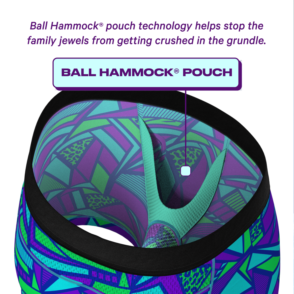 The Le Tootski | Geometric paradICE™ Cooling Ball Hammock® Pouch Underwear - Shinesty