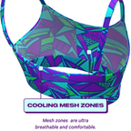 The Le Tootski | Retro Geometric paradICE™ Boob Hammock™ Cooling Bralette - Shinesty