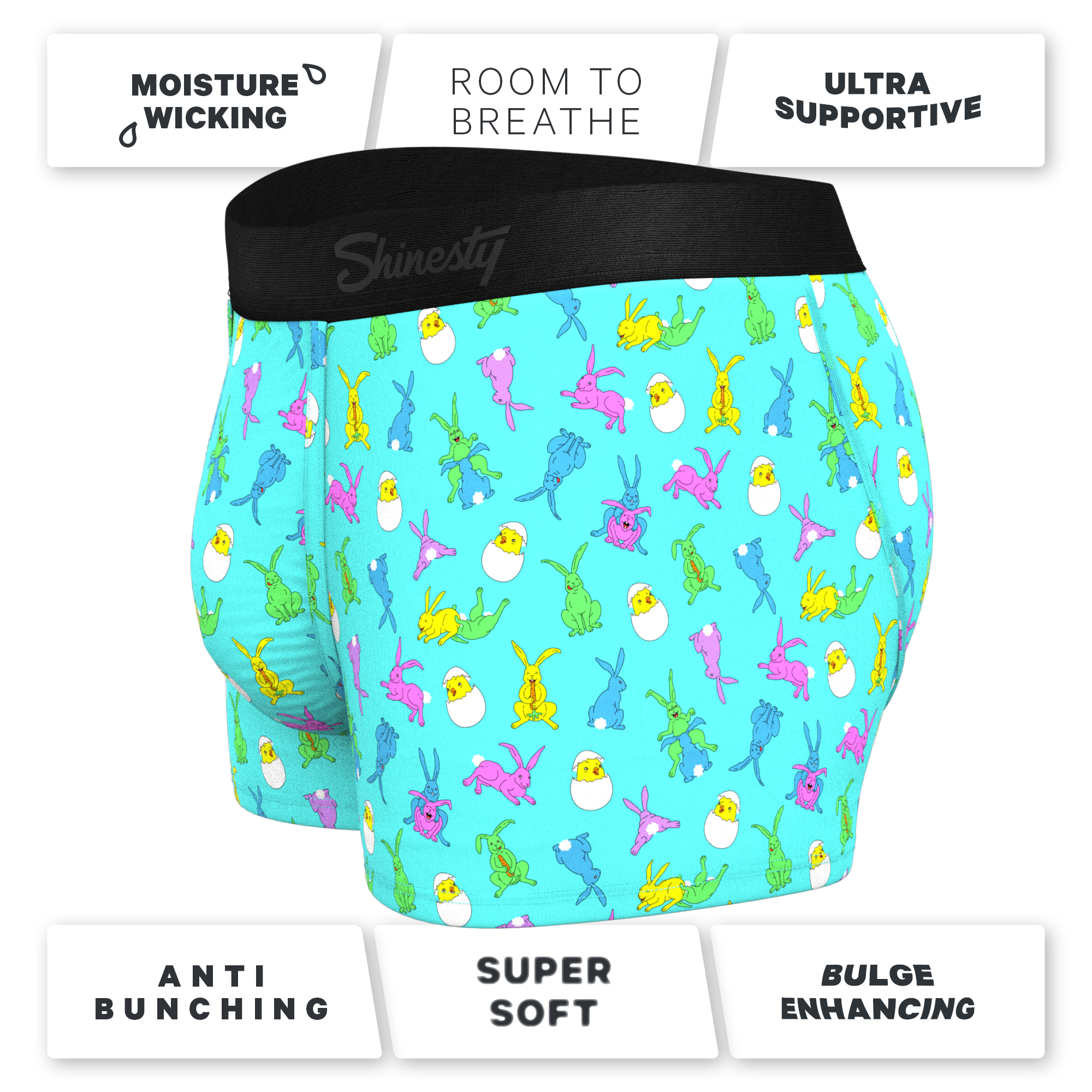 The Like Rabbits | Easter Animals Ball Hammock Pouch Trunk Underwear - Shinesty