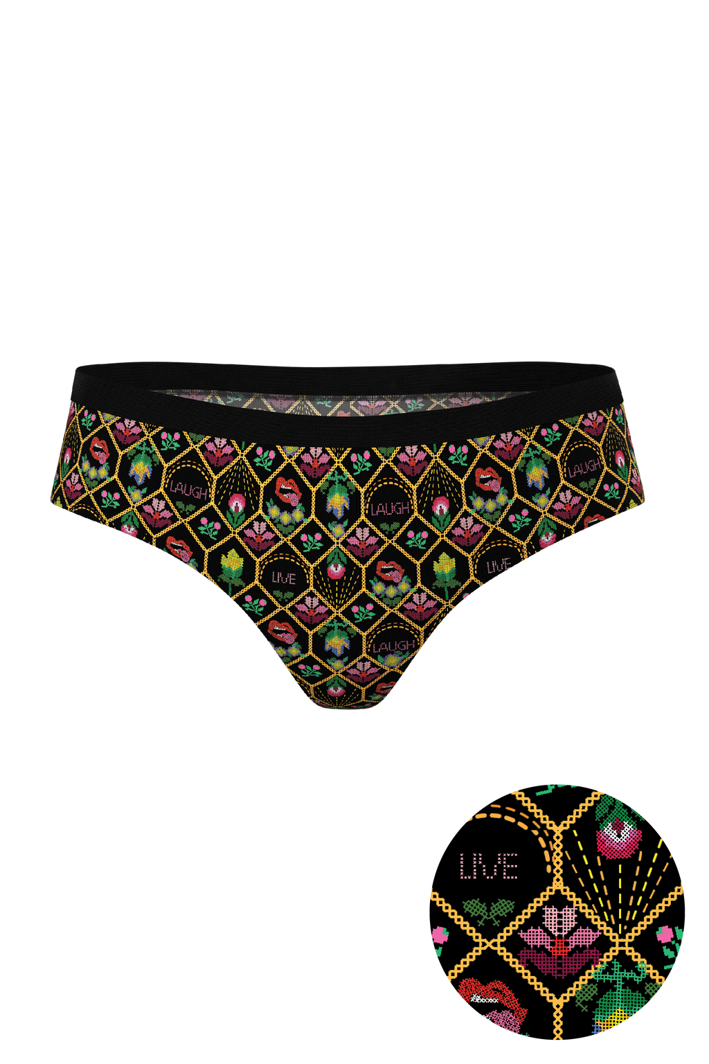 The Live Laugh Lube | Western Floral Pattern Cheeky Underwear - Shinesty